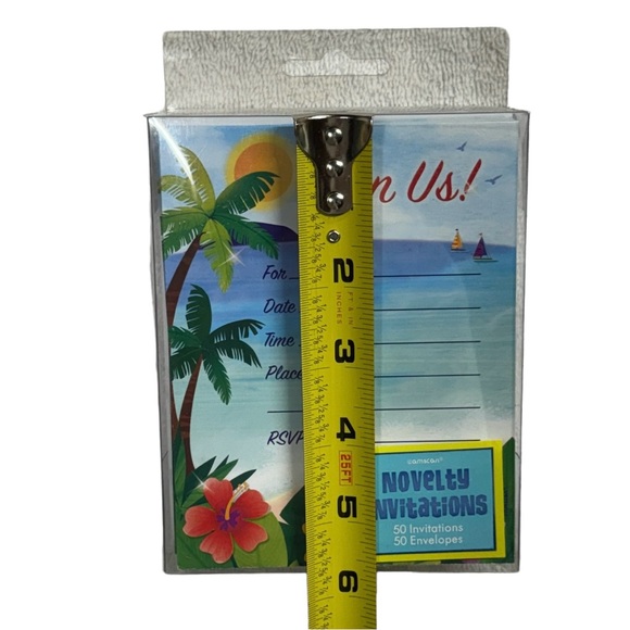 Amscan novelty invitations and envelopes. Set of 50 brand new in package cards! - Picture 6 of 7